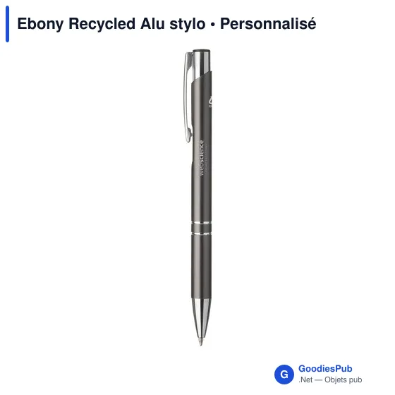 Stylo bille personnalisable en aluminium recyclé avec logo - Image 11