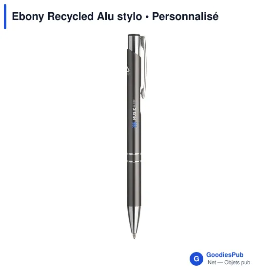Stylo bille personnalisable en aluminium recyclé avec logo - Image 12