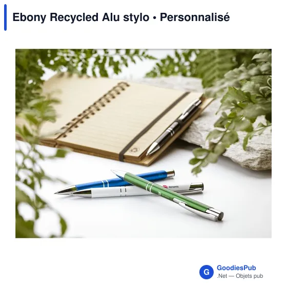 Stylo bille personnalisable en aluminium recyclé avec logo - Image 4