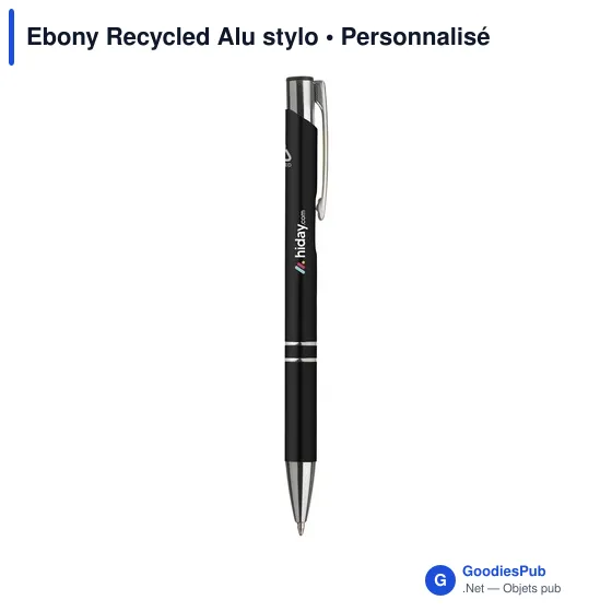 Stylo bille personnalisable en aluminium recyclé avec logo - Image 7
