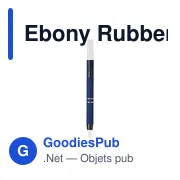 Stylo bille personnalisable avec logo - Ebony Rubberised - Miniature 3