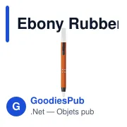Stylo bille personnalisable avec logo - Ebony Rubberised - Miniature 6