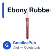 Stylo bille personnalisable avec logo - Ebony Rubberised - Miniature 7