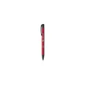 Variante rouge - Stylo bille personnalisable avec logo - Ebony Rubberised