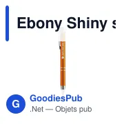Stylo à bille personnalisable en aluminium avec logo - Ebony Shiny - Miniature 5