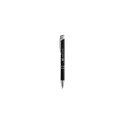 Variante noir - Stylo à bille personnalisable en aluminium avec logo - Ebony Shiny