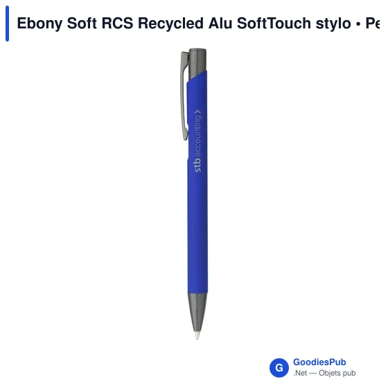 Stylo bille personnalisable en aluminium recyclé avec logo - Image 1