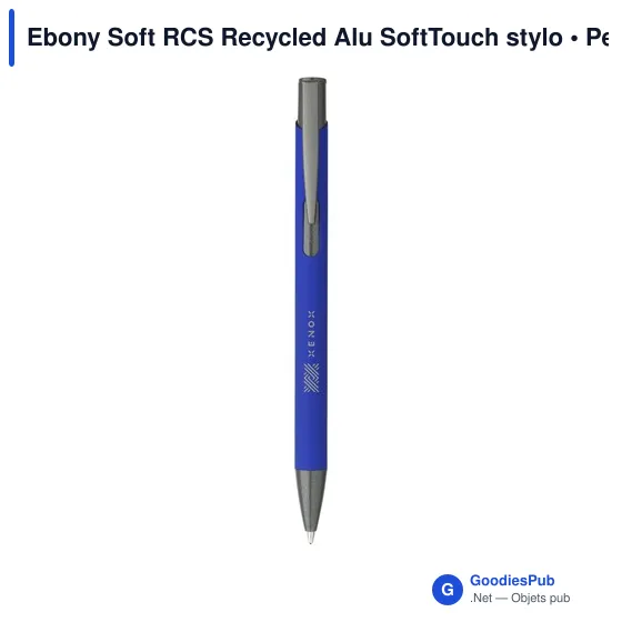 Stylo bille personnalisable en aluminium recyclé avec logo - Image 2