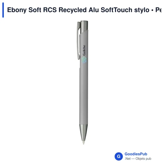 Stylo bille personnalisable en aluminium recyclé avec logo - Image 11