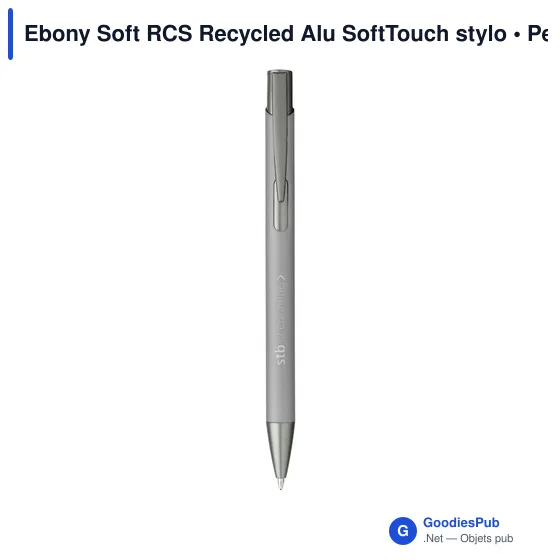 Stylo bille personnalisable en aluminium recyclé avec logo - Image 12