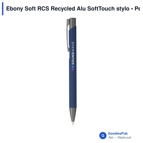 Stylo bille personnalisable en aluminium recyclé avec logo - Image 3
