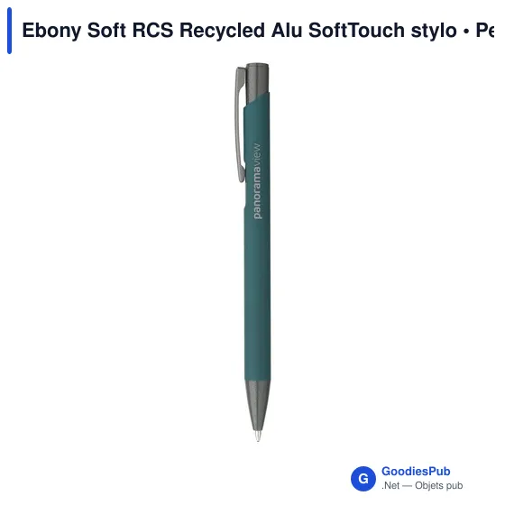 Stylo bille personnalisable en aluminium recyclé avec logo - Image 5