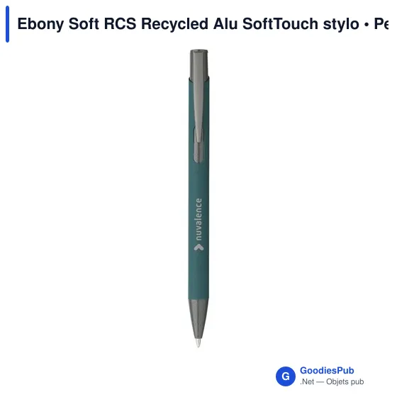 Stylo bille personnalisable en aluminium recyclé avec logo - Image 6