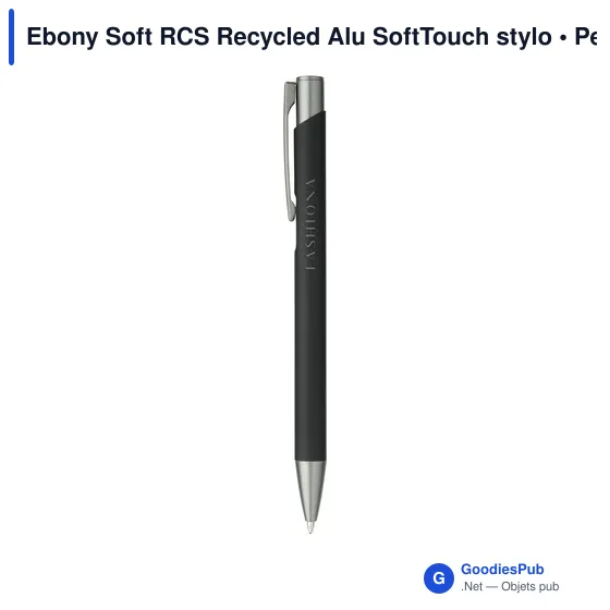 Stylo bille personnalisable en aluminium recyclé avec logo - Image 7
