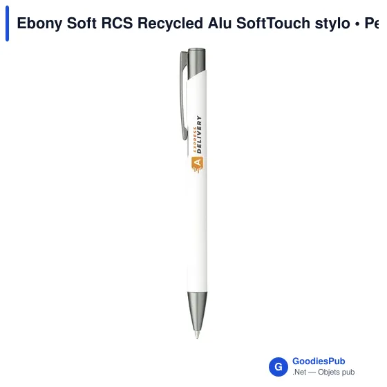 Stylo bille personnalisable en aluminium recyclé avec logo - Image 9