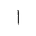 Variante noir - Stylo bille personnalisable en aluminium recyclé avec logo