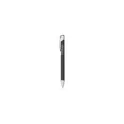Variante noir - Stylo à bille personnalisable en aluminium avec logo - Ebony Soft Touch