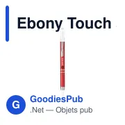Stylo tactile personnalisable Ebony Touch avec logo - Miniature 1
