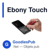 Stylo tactile personnalisable Ebony Touch avec logo - Miniature 2