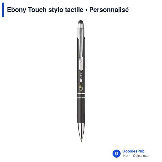 Stylo tactile personnalisable Ebony Touch avec logo - Image 11