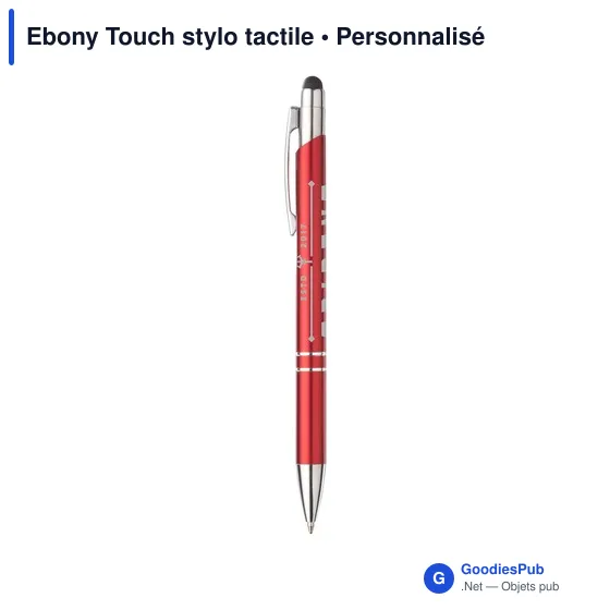 Stylo tactile personnalisable Ebony Touch avec logo - Image 3