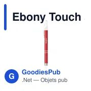 Stylo tactile personnalisable Ebony Touch avec logo - Miniature 4