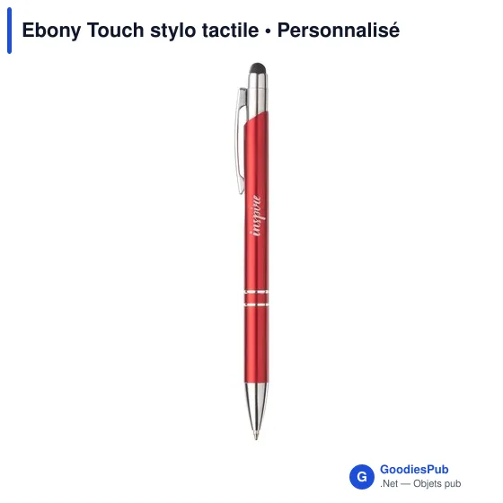 Stylo tactile personnalisable Ebony Touch avec logo - Image 4