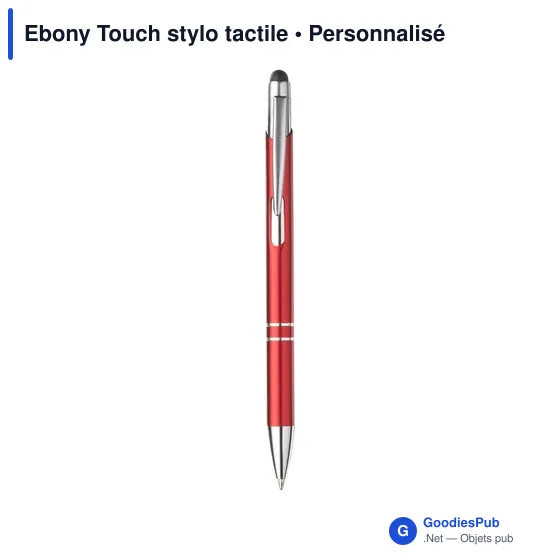 Stylo tactile personnalisable Ebony Touch avec logo - Image 5
