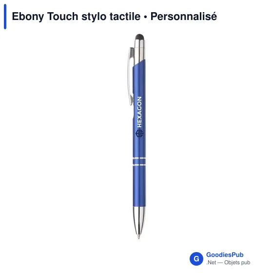 Stylo tactile personnalisable Ebony Touch avec logo - Image 10