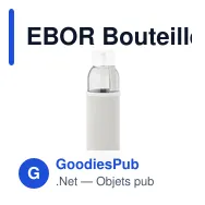 EBOR Bouteille verre recyclé 500 ml - Miniature 1