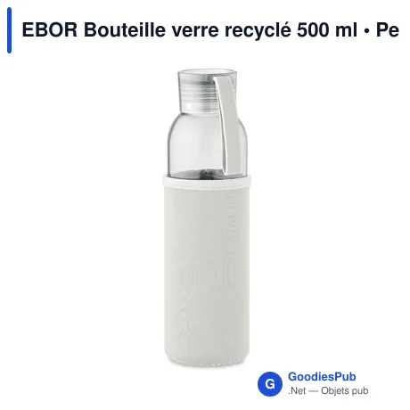 EBOR Bouteille verre recyclé 500 ml
