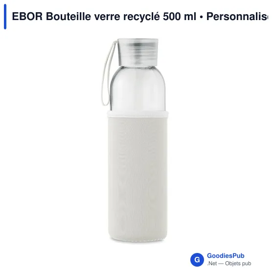 EBOR Bouteille verre recyclé 500 ml - Image 2