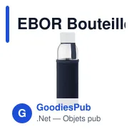 EBOR Bouteille verre recyclé 500 ml - Miniature 12