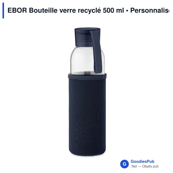 EBOR Bouteille verre recyclé 500 ml - Image 12