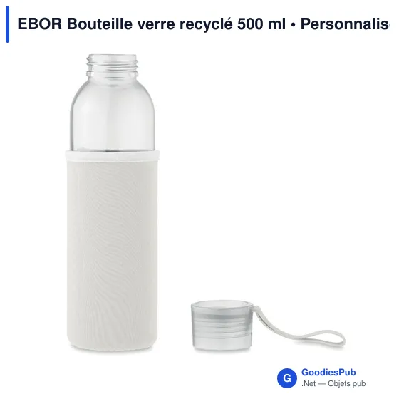 EBOR Bouteille verre recyclé 500 ml - Image 3