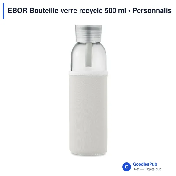 EBOR Bouteille verre recyclé 500 ml - Image 4