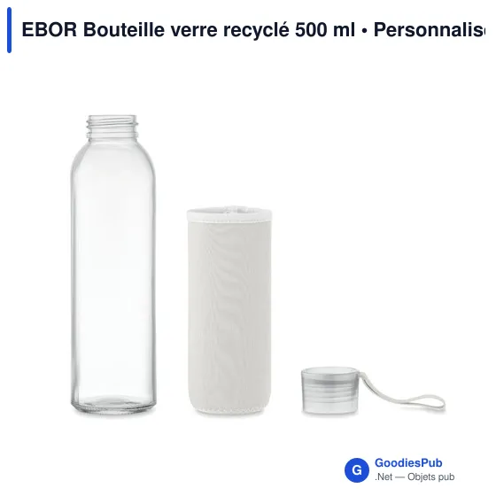 EBOR Bouteille verre recyclé 500 ml - Image 5