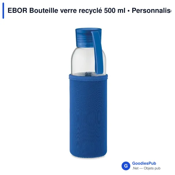 EBOR Bouteille verre recyclé 500 ml - Image 9