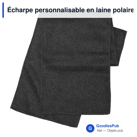 Écharpe personnalisable en laine polaire Maddison avec logo