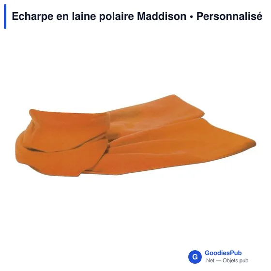 Écharpe personnalisable en laine polaire Maddison avec logo - Image 3