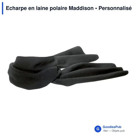 Écharpe personnalisable en laine polaire Maddison avec logo - Image 4