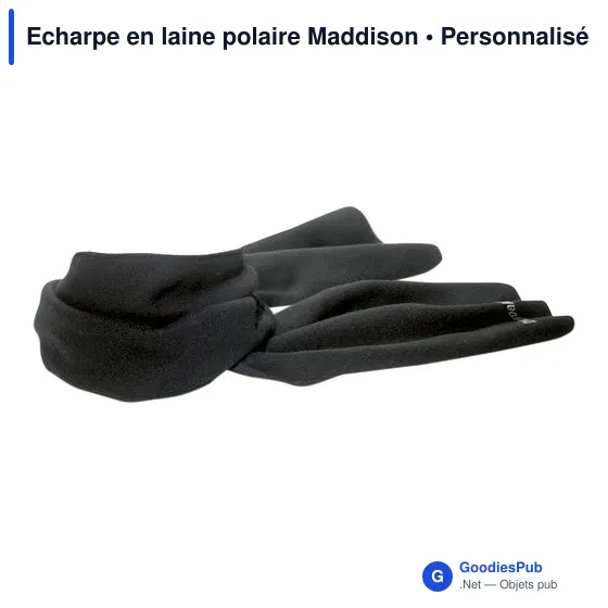 Écharpe personnalisable en laine polaire Maddison avec logo - Image 5