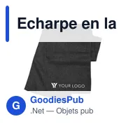 Écharpe personnalisable en laine polaire Maddison avec logo - Miniature 7