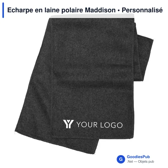 Écharpe personnalisable en laine polaire Maddison avec logo - Image 7