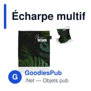 Écharpe multifonction personnalisable en R-PET avec logo - Sublimation - Miniature 1