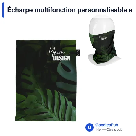 Écharpe multifonction personnalisable en R-PET avec logo - Sublimation