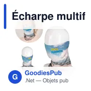 Écharpe multifonction personnalisable sur mesure en polyester avec logo - Sublimation - Miniature 1