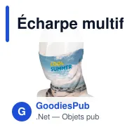 Écharpe multifonction personnalisable sur mesure en polyester avec logo - Sublimation - Miniature 2