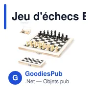 Jeu d'échecs Blitz personnalisable avec logo pour entreprises - Miniature 1