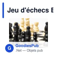Jeu d'échecs Blitz personnalisable avec logo pour entreprises - Miniature 2